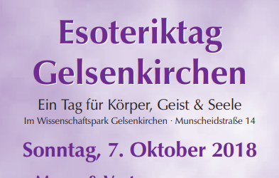 Aussteller-Newsletter zum 5. Esoteriktag Gelsenkirchen